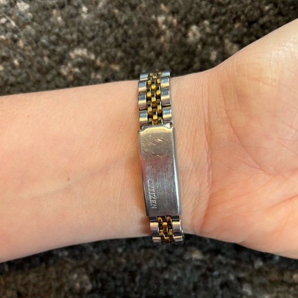 Citizen silver and gold watch